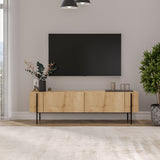Herman TV cabinet Sapphire oak look 160 cm Melamine-faced wood composite