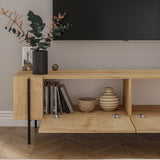 Herman TV cabinet Sapphire oak look 160 cm Melamine-faced wood composite