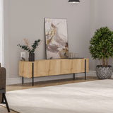 Herman TV cabinet Sapphire oak look 160 cm Melamine-faced wood composite