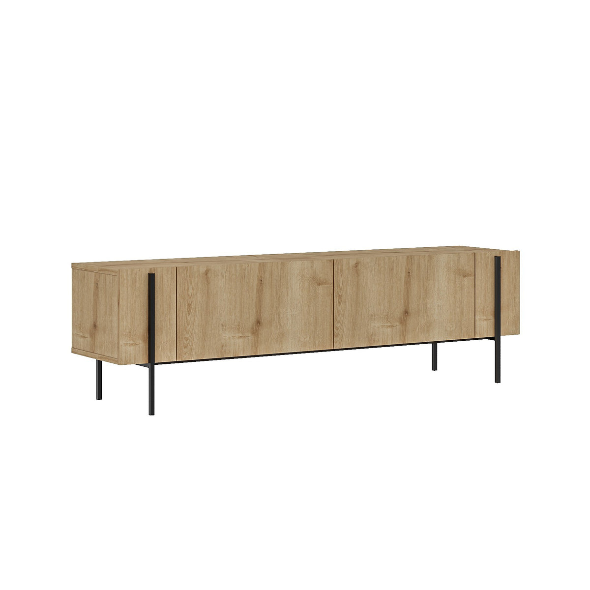 Herman TV cabinet Sapphire oak look 160 cm Melamine-faced wood composite