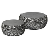 Coffee tables - Set of 2 Coffee tables Nola Black Nickel - Dimehouse