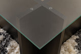 Coffee Tables - Rectangular Modern Coffee Table Vetroni Black Wood Look - Glass - 105x65 cm - Dimehouse