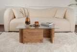 Coffee Tables - Rectangular Modern Coffee Table Vetroni Atlantic Pine Look - Glass - 105x65 cm - Dimehouse