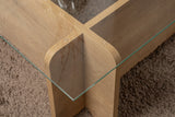 Coffee tables - Coffee table Natural Glass Opal 105x65x30 cm - Dimehouse