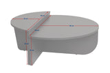 Coffee Tables - Round Coffee Table Ash Green Melamine 90 cm Orin - Dimehouse
