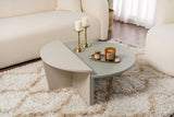 Coffee Tables - Round Coffee Table Ash Green Melamine 90 cm Orin - Dimehouse