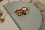 Coffee Tables - Round Coffee Table Ash Green Melamine 90 cm Orin - Dimehouse