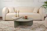 Coffee Tables - Round Coffee Table Ash Green Melamine 90 cm Orin - Dimehouse