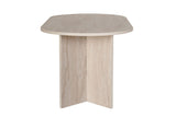 Dining tables - Oval dining table travertine melamine - Japandi - 180x89.5x75 cm - Sota - Dimehouse