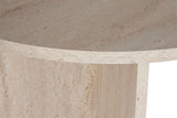 Dining tables - Oval dining table travertine melamine - Japandi - 180x89.5x75 cm - Sota - Dimehouse