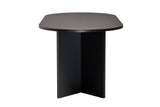Dining tables - Oval dining table Black melamine - Japandi - 180x89.5x75 cm - Sota - Dimehouse