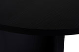 Dining tables - Oval dining table Black melamine - Japandi - 180x89.5x75 cm - Sota - Dimehouse