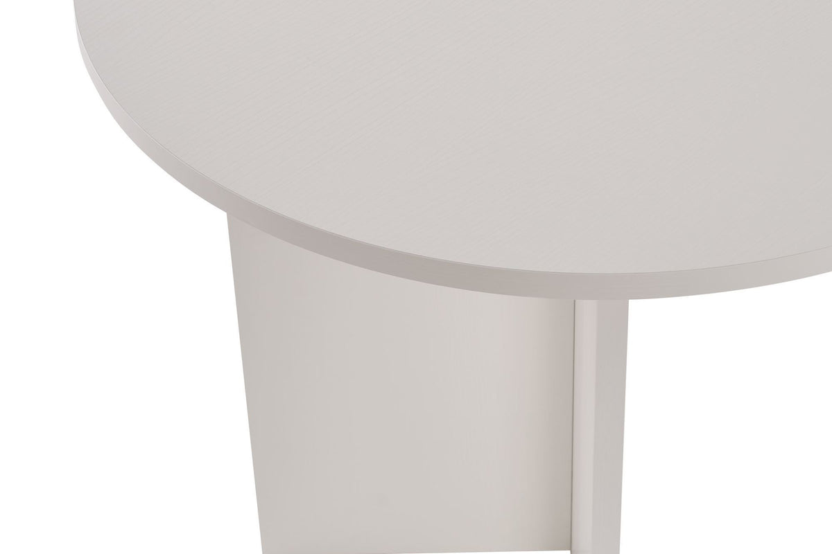Dining tables - Oval dining table White melamine - Japandi - 180x89.5x75 cm - Sota - Dimehouse