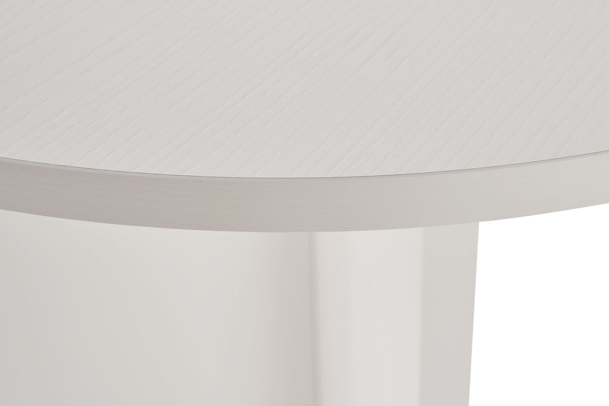 Dining tables - Oval dining table White melamine - Japandi - 180x89.5x75 cm - Sota - Dimehouse