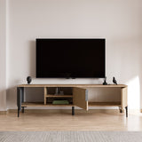 Tarz sideboard in anthracite oak look 180 cm Anthracite, oak look Melamine-faced wood