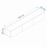 West TV cabinet Atlantic pine 150 cm Melamine-faced wood composite
