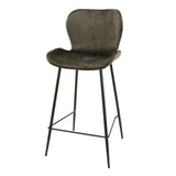Bar Stools - Modern Bar Stool Velours Anthracite Without Armrests Argo - Dimehouse
