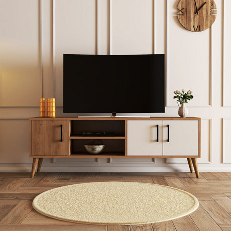 TV Furniture - TV Furniture Exxen Oak White Melamine 150x52x34 cm - Dimehouse