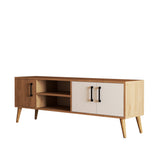 TV Furniture - TV Furniture Exxen Oak White Melamine 150x52x34 cm - Dimehouse