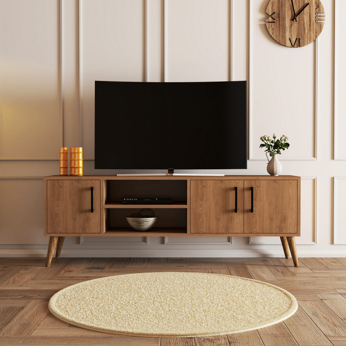 TV Furniture - TV Furniture Exxen Oak Melamine 150x52x34 cm - Dimehouse