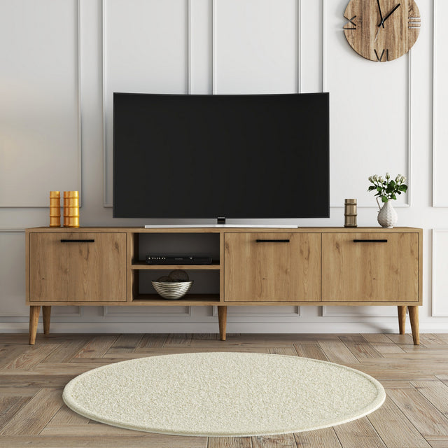 TV Furniture - TV Furniture Exxen Oak Melamine 180x52x35 cm - Dimehouse