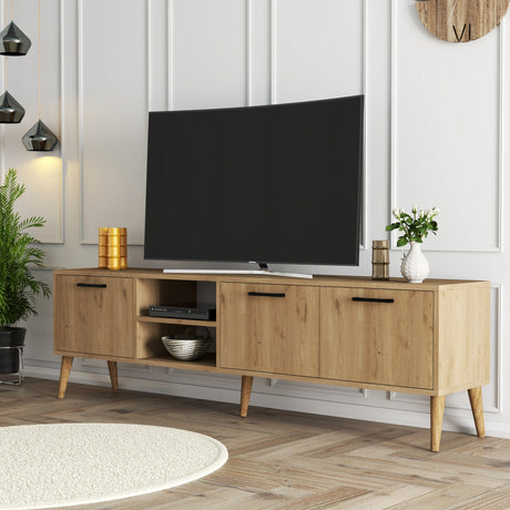 TV Furniture - TV Furniture Exxen Oak Melamine 180x52x35 cm - Dimehouse