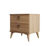 Bedside tables - Bedside table Versa Oak Melamine 52x55.1x45 cm - Dimehouse