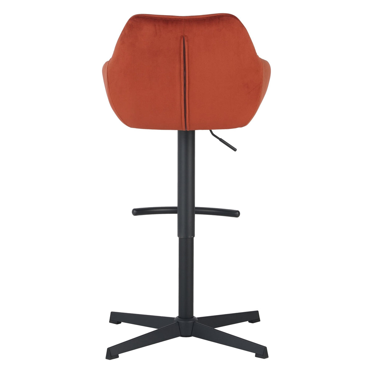 Bar Stools - Venom Bar Stool Copper Velvet - Adjustable Swivel Bar Chair with Armrest - Dimehouse