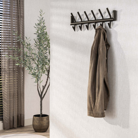 Coat racks - Coat rack Kym Drift brown 2x6 hooks - Dimehouse