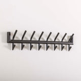 Coat Racks - Coat Rack Kym 2x8 Hooks Matt Dark Gray 78 cm - Dimehouse
