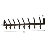Coat racks - Coat rack Kym Drift Brown 2x8 Hooks 78 cm - Dimehouse