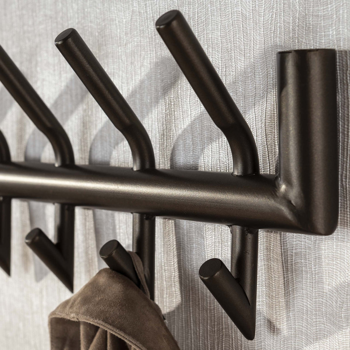 Coat racks - Coat rack Kym Drift Brown 2x8 Hooks 78 cm - Dimehouse