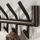 Coat racks - Coat rack Kym Drift Brown 2x8 Hooks 78 cm - Dimehouse