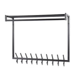 Coat racks - Coat rack Kym 20 - Angled Dark gray - With rod - Dimehouse