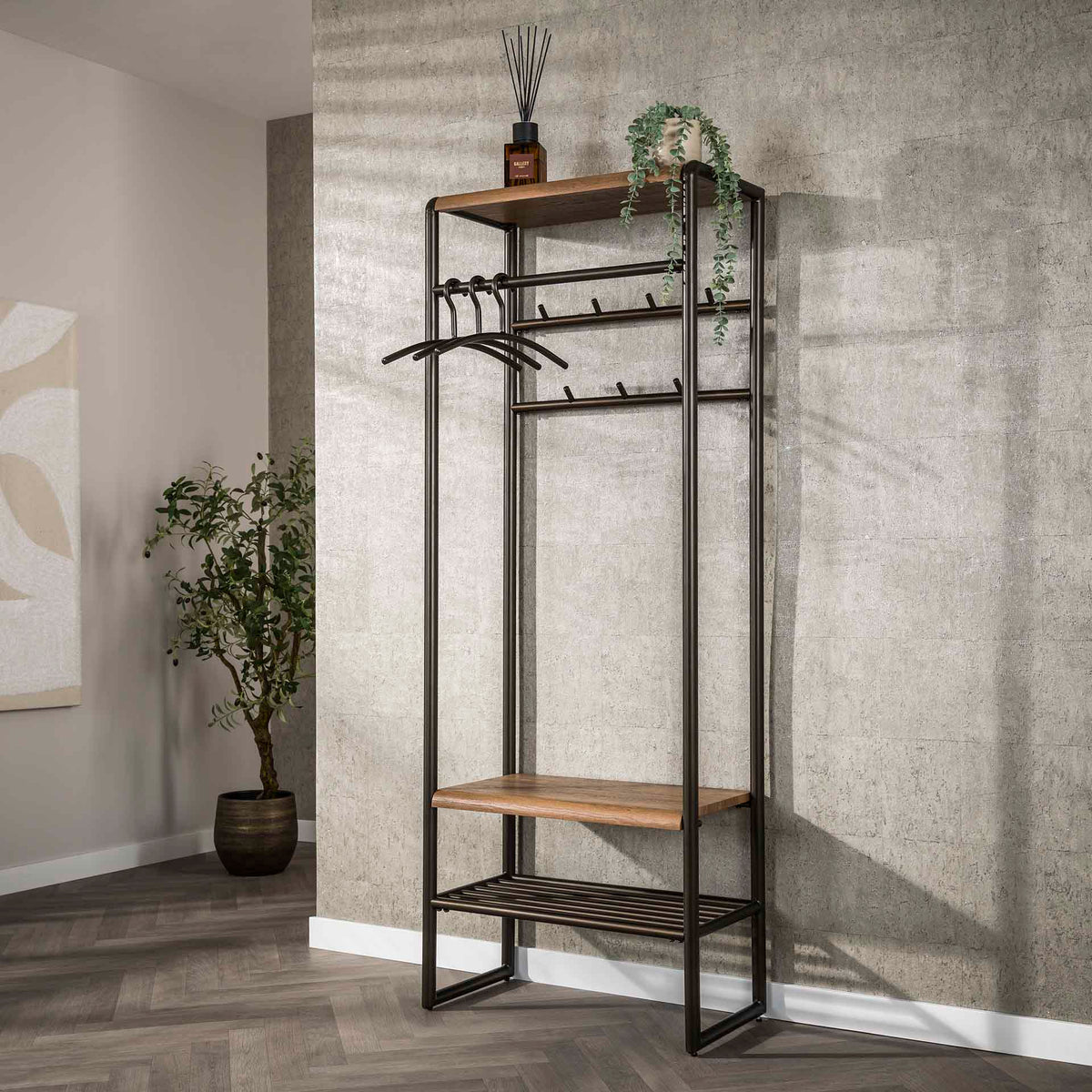 Coat racks - Wardrobe furniture Senna 70 cm Drift brown - Dimehouse