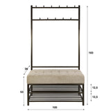 Coat racks - Senna Wardrobe bench Drift brown - Dimehouse