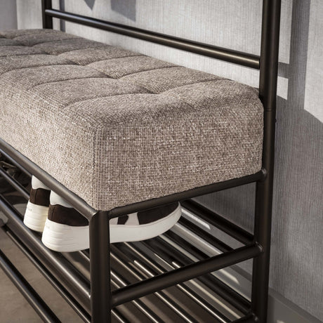 Coat racks - Senna Wardrobe bench Drift brown - Dimehouse