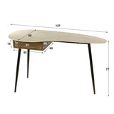 Dressing tables - Dressing table Borea 1 Drawer Ceramic Travertine - Dimehouse