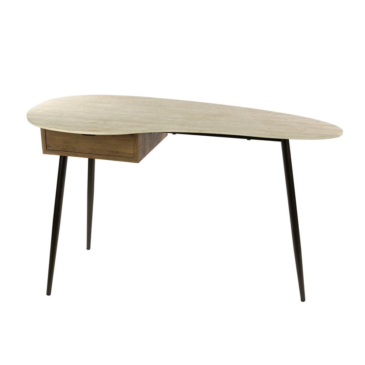 Dressing tables - Dressing table Borea 1 Drawer Ceramic Travertine - Dimehouse