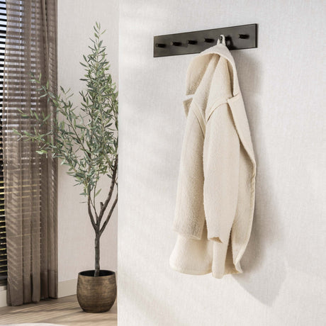 Coat racks - Coat rack Aria 6 hooks Black Bronze colored - Dimehouse