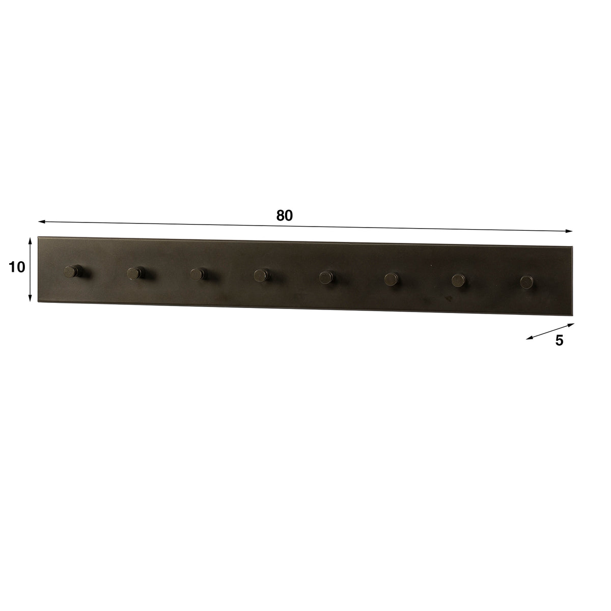 Coat racks - Coat rack Aria 8 hooks Black Bronze colored - Dimehouse