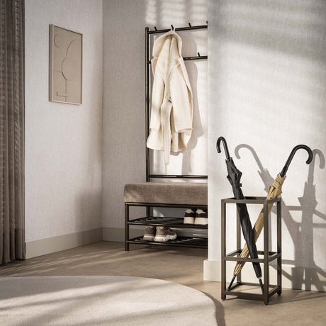Coat racks - Umbrella stand Aria square Black Bronze colored - Dimehouse