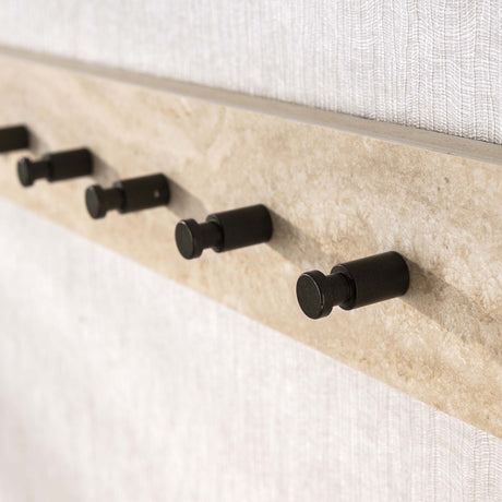 Coat racks - Coat rack Borea Ceramic travertine 6 hooks 60 cm - Dimehouse