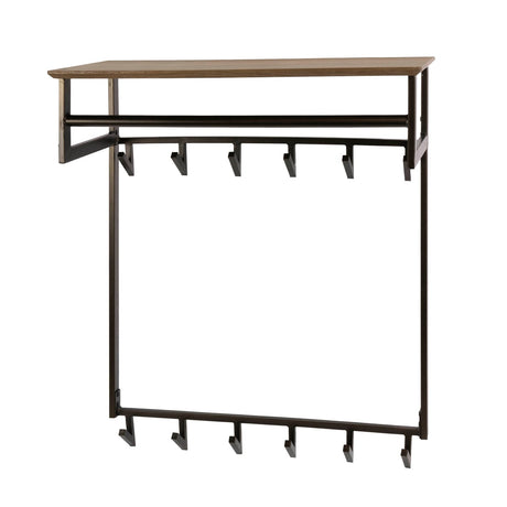 Coat rack-Coat rack Bruno 12 hooks brown metal-Dimehouse