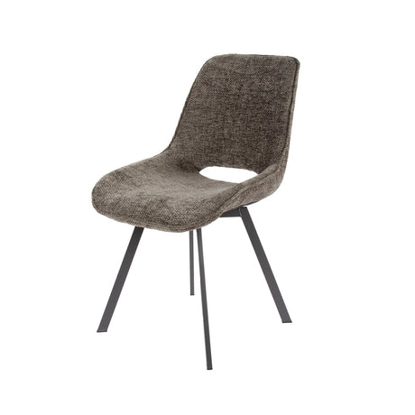 Dining room chairs - Modern Dining room chair Riviera Rich Taupe Rotatable Without Armrests - Dimehouse