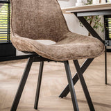 Dining room chairs - Modern Dining room chair Riviera Rich Champagne Rotatable Without Armrests - Dimehouse