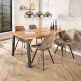 Dining room chairs - Modern Dining room chair Riviera Rich Champagne Rotatable Without Armrests - Dimehouse