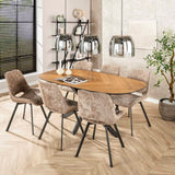 Dining room chairs - Modern Dining room chair Riviera Rich Champagne Rotatable Without Armrests - Dimehouse