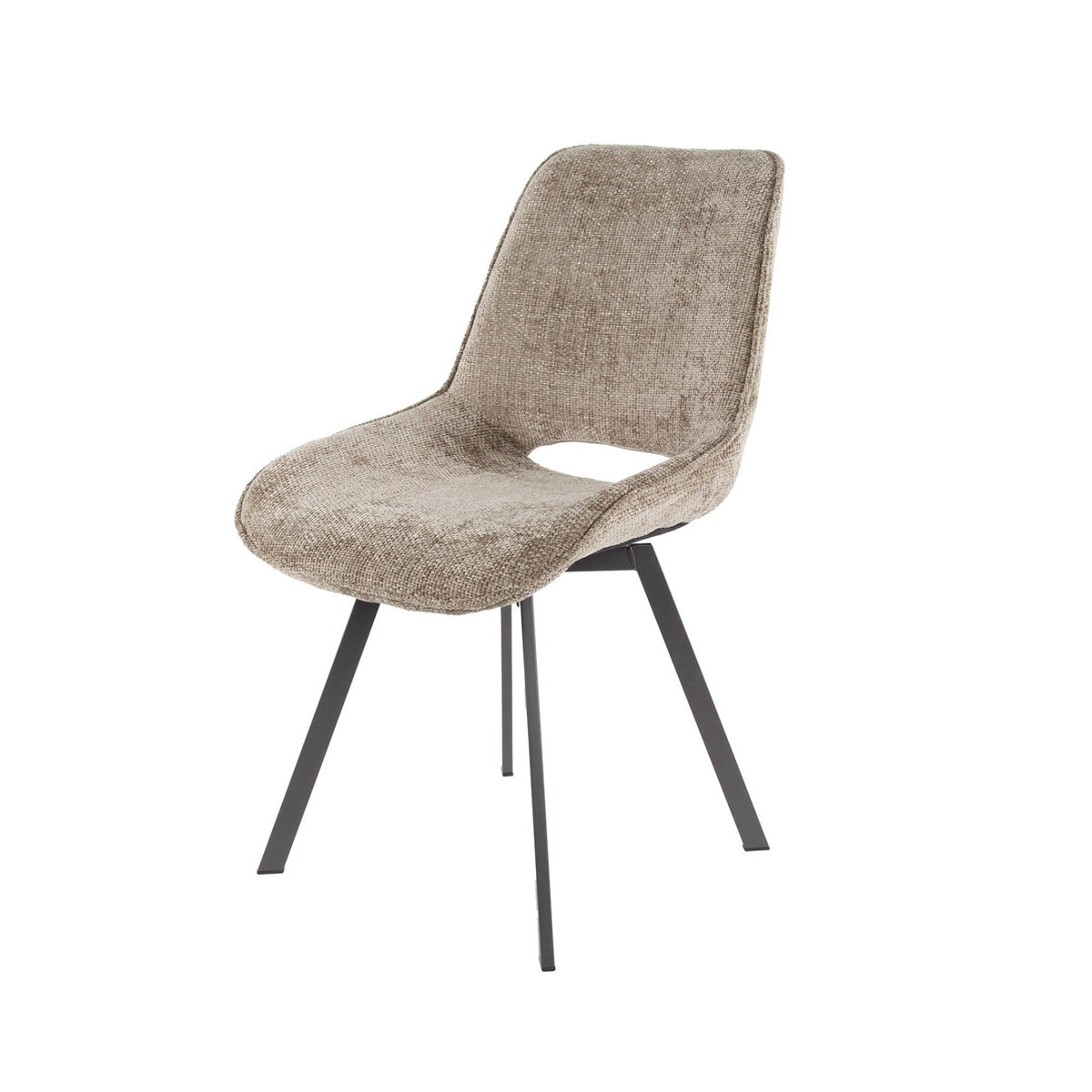 Dining room chairs - Modern Dining room chair Riviera Rich Champagne Rotatable Without Armrests - Dimehouse