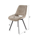 Set of 4 Riviera Rich champagne dining chairs, swiveling 